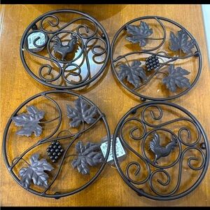NWT Set of 4 Fall-Themed Trivets